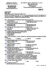 Đề thi kiểm tra chất lượng học kì I môn Sinh học Lớp 11 - Mã đề 142 - Năm học 2015-2016 - Trường THPT Mèo Vạc